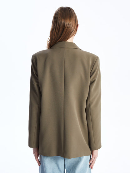 Plain Long Sleeve Women's Blazer Jacket