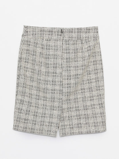 Plaid Women's Skirt with Zipper Waist