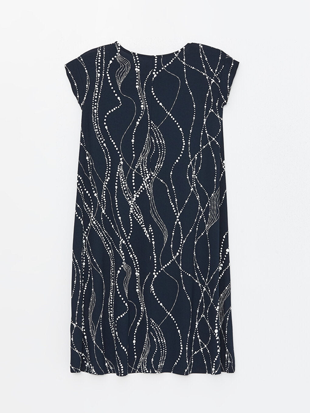 Crew Neck Patterned Short Sleeve Women's Dress