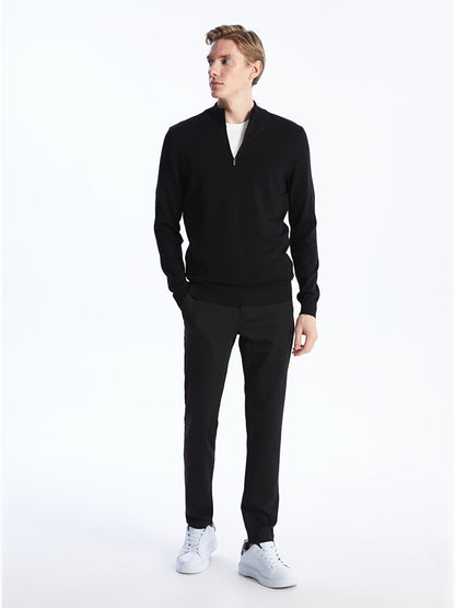 High Collar Long Sleeve Men's Knitwear Sweater