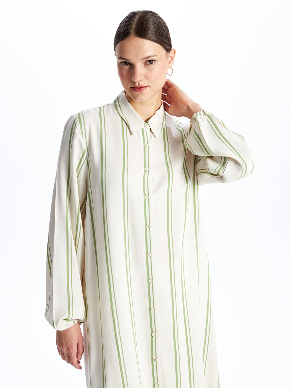 Striped Long Sleeve Women's Shirt Tunic