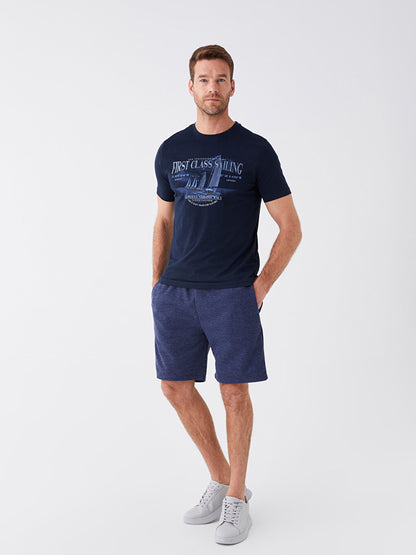 Standard Fit Men's Shorts with Waist Tie Detail