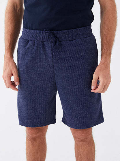 Standard Fit Men's Shorts with Waist Tie Detail