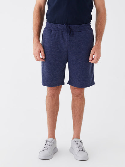 Standard Fit Men's Shorts with Waist Tie Detail