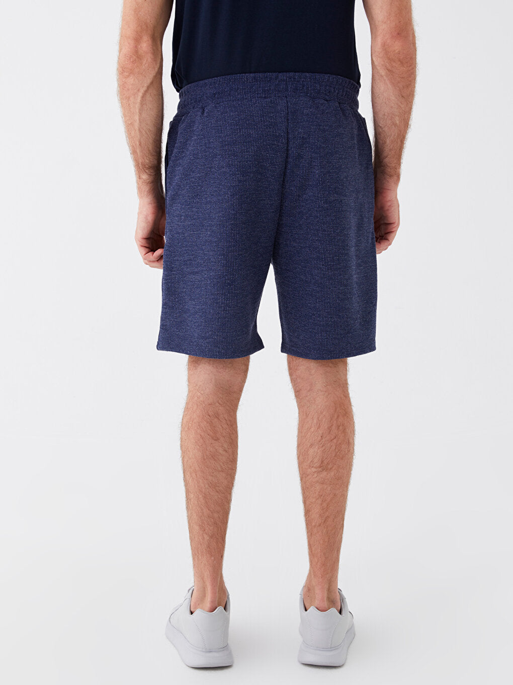 Standard Fit Men's Shorts with Waist Tie Detail