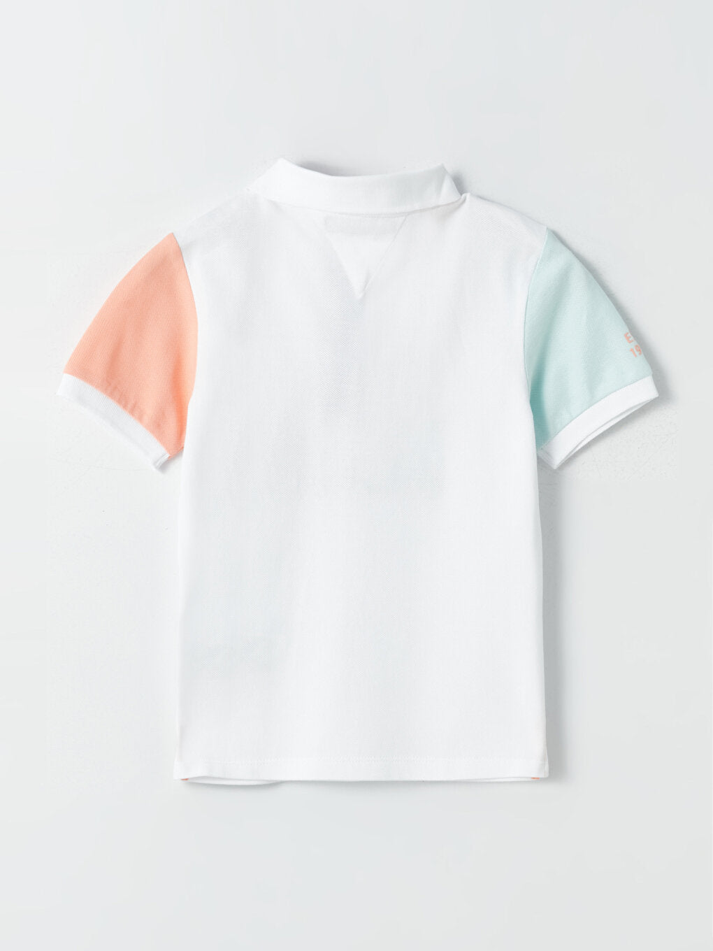 Polo Neck Color Blocked Short Sleeve Boy's T-Shirt