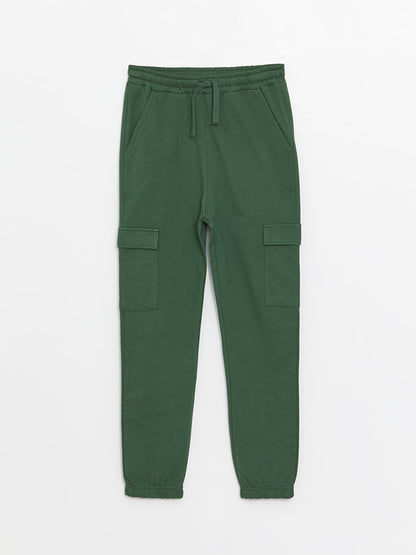 Boys' Cargo Sweatpants with Elastic Waist