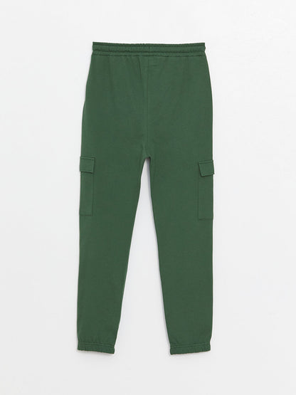 Boys' Cargo Sweatpants with Elastic Waist