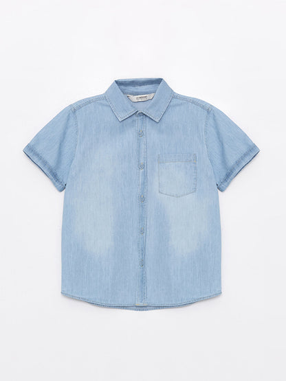 Short Sleeve Boy Jean Shirt