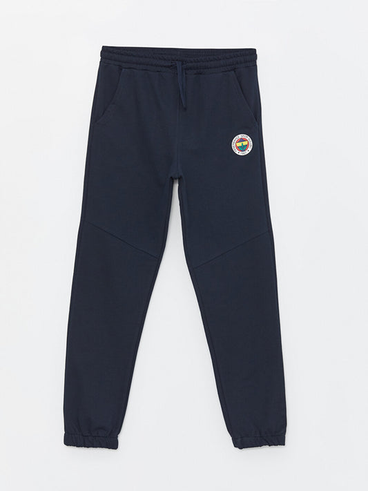 Fenerbahce Printed Boy's Jogger Sweatpants with Elastic Waist