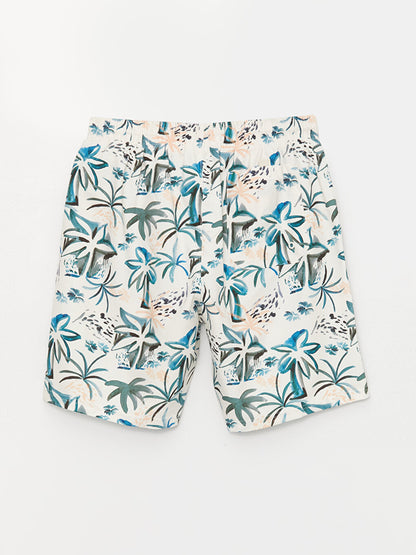 Short Patterned Men's Swim Shorts