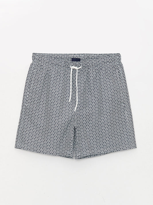 Short Patterned Men's Swim Shorts