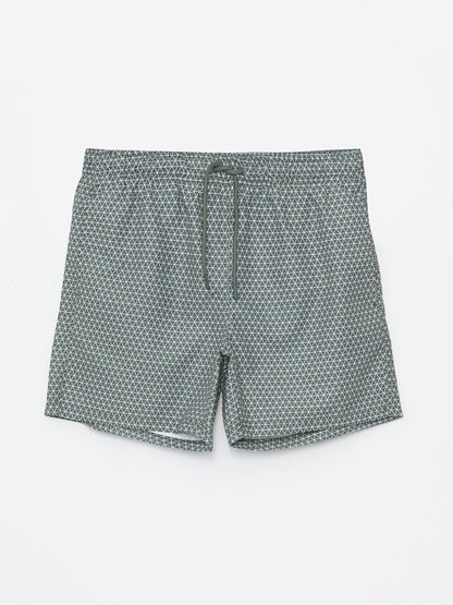 Short Patterned Men's Swim Shorts