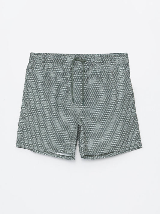 Short Patterned Men's Swim Shorts