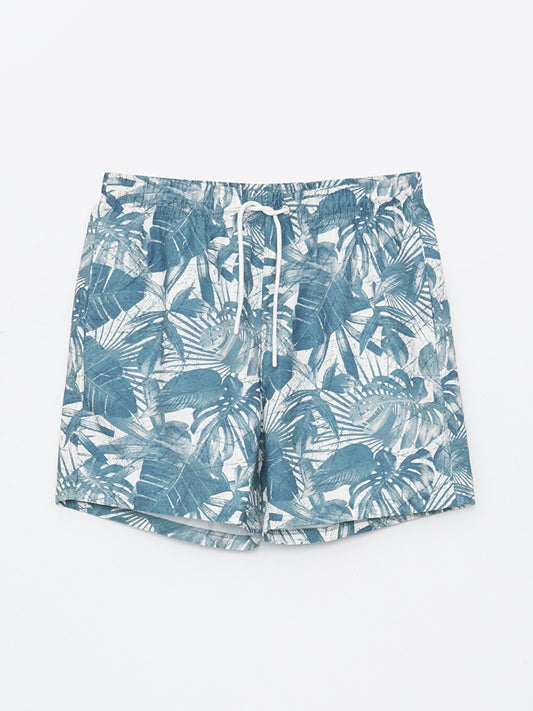 Short Patterned Men's Swim Shorts