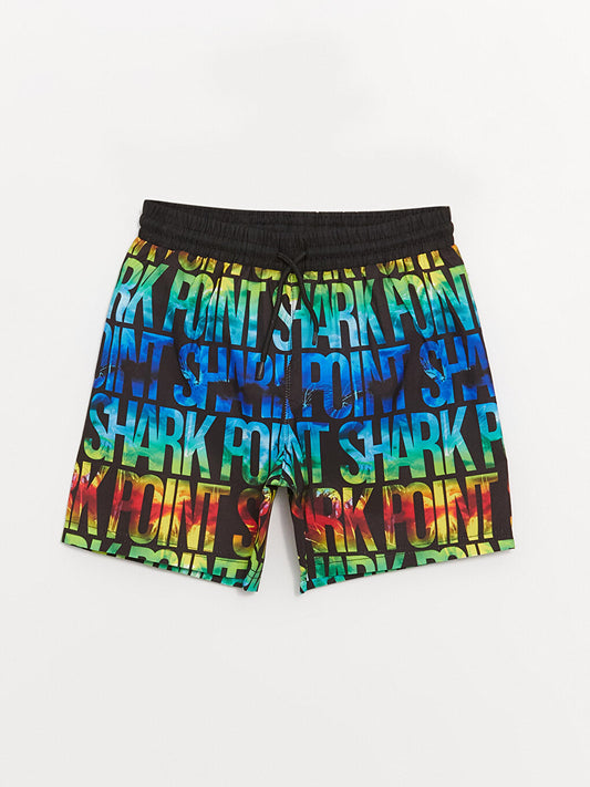 Printed Quick Drying Boys' Swim Shorts