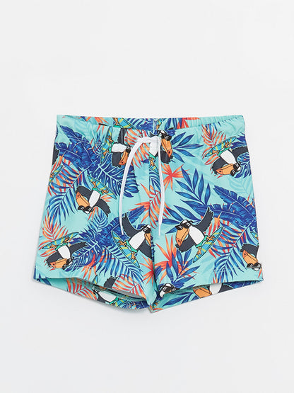 Printed Quick Drying Boys Boxer Swimsuit