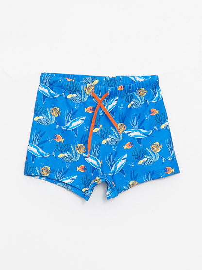 Printed Quick Drying Boys Boxer Swimsuit