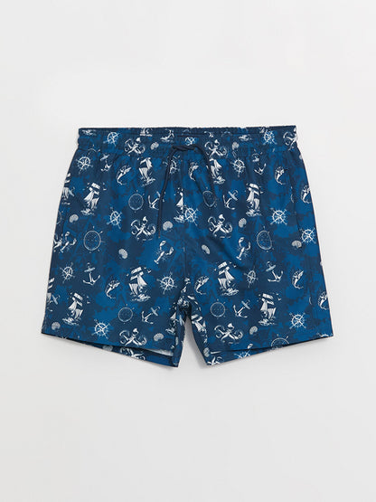 Short Patterned Men's Swim Shorts