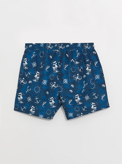 Short Patterned Men's Swim Shorts