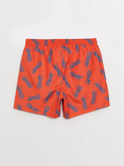 Short Patterned Men's Swim Shorts