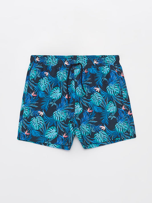 Short Patterned Men's Swim Shorts