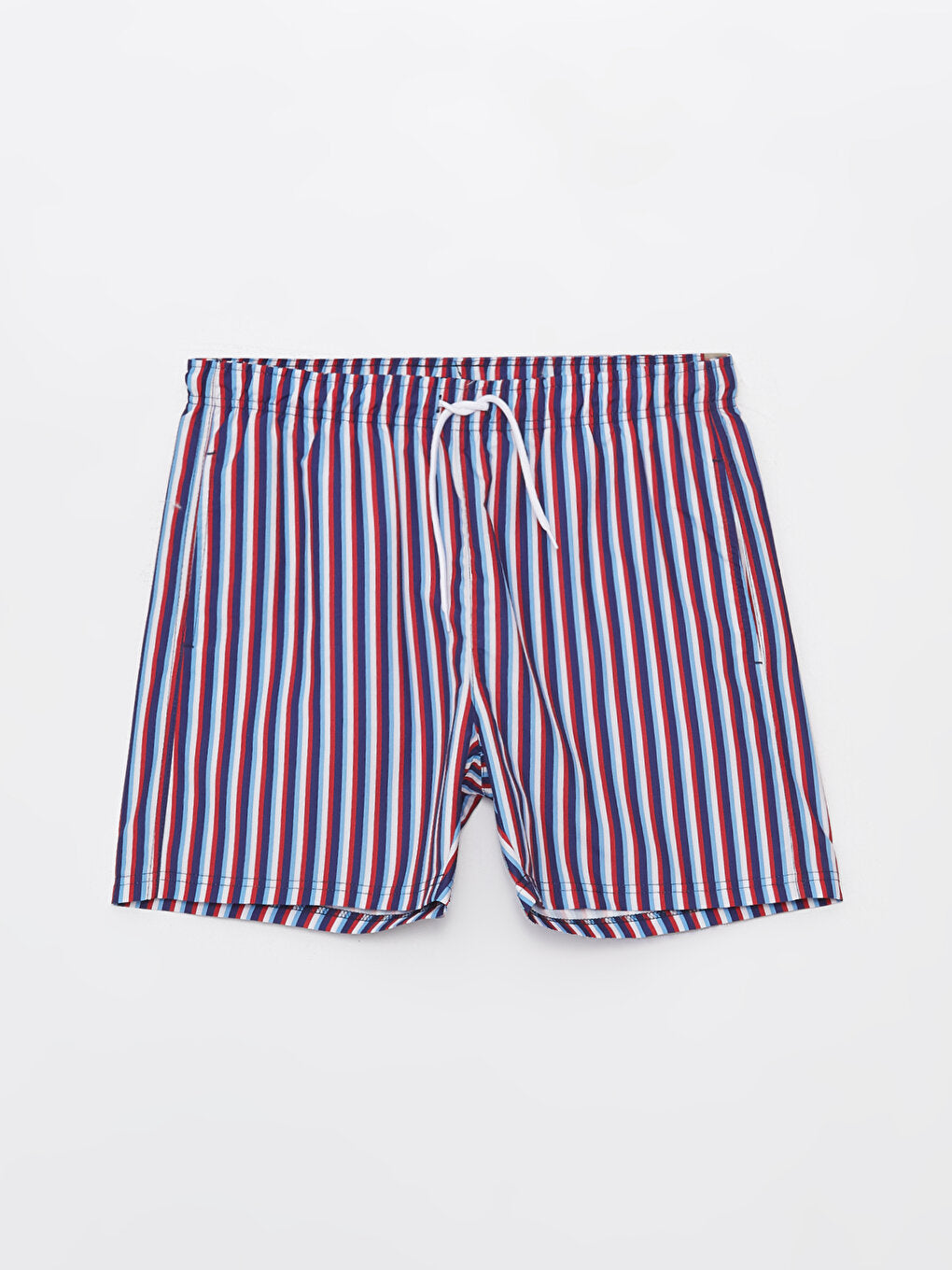 Short Length Striped Men's Swim Shorts