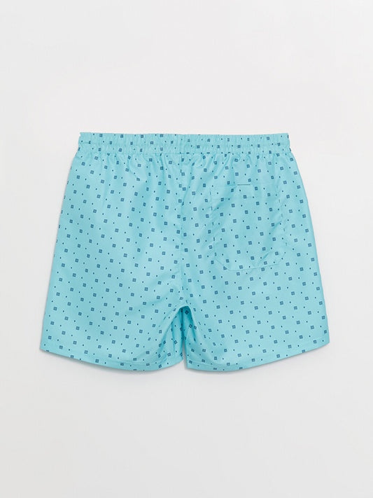 Short Patterned Men's Swim Shorts