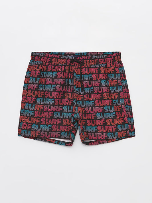 Short Patterned Men's Swim Shorts