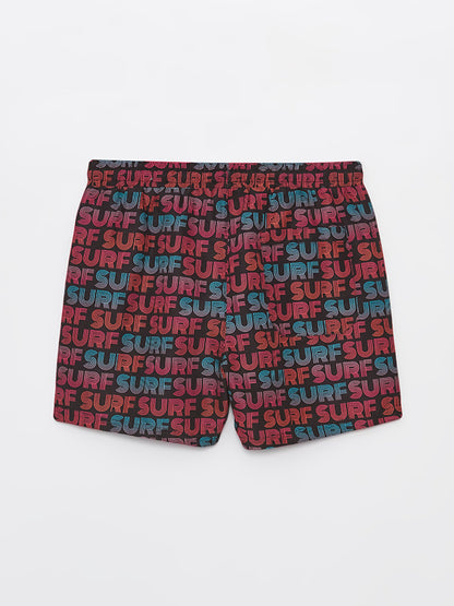 Short Patterned Men's Swim Shorts