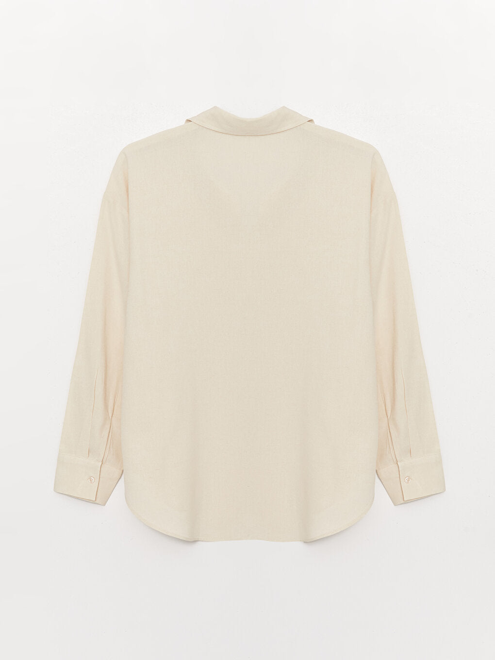 Plain Oversize Linen Blend Women's Shirt