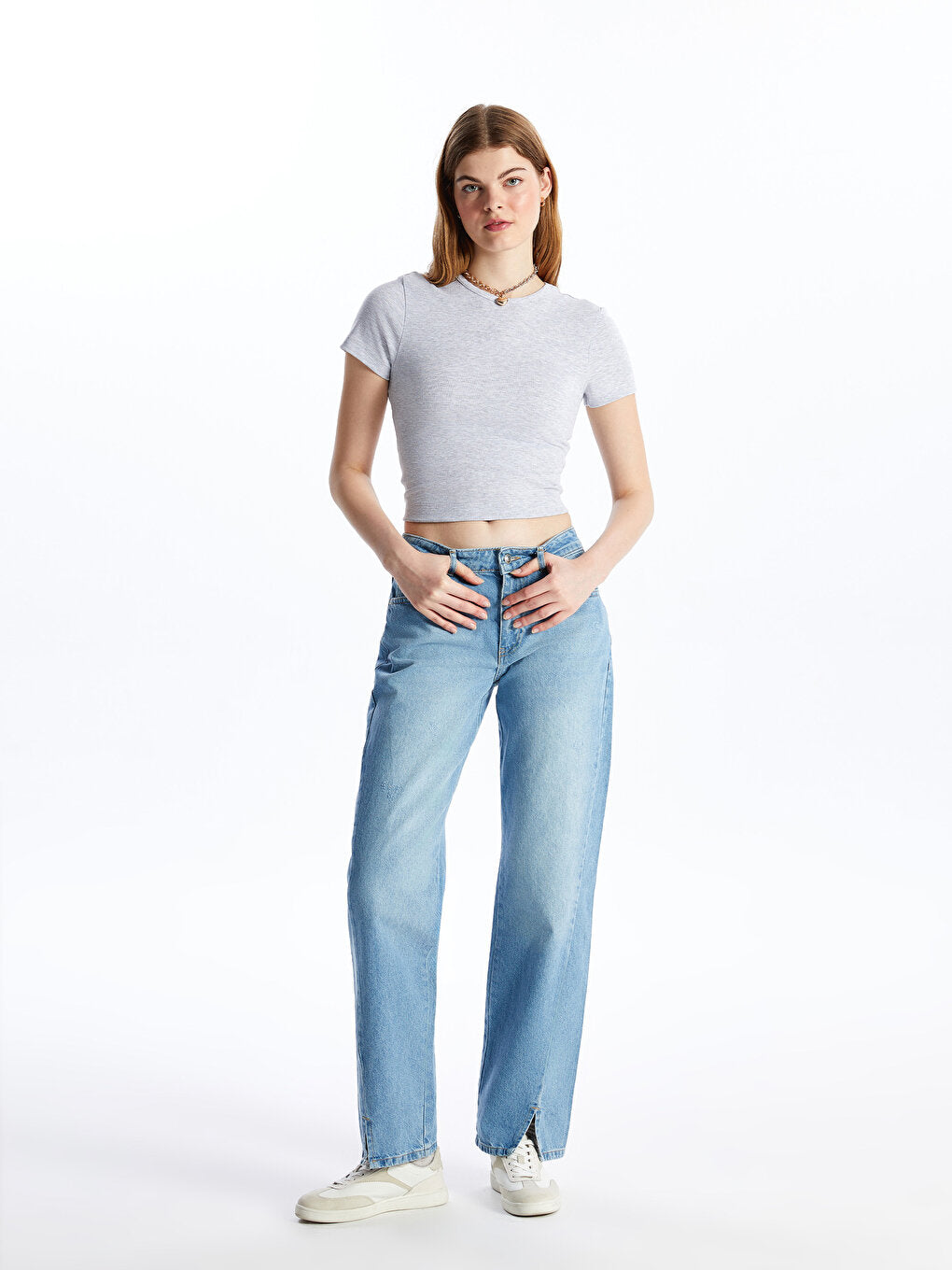 Straight Fit Women's Jean Trousers