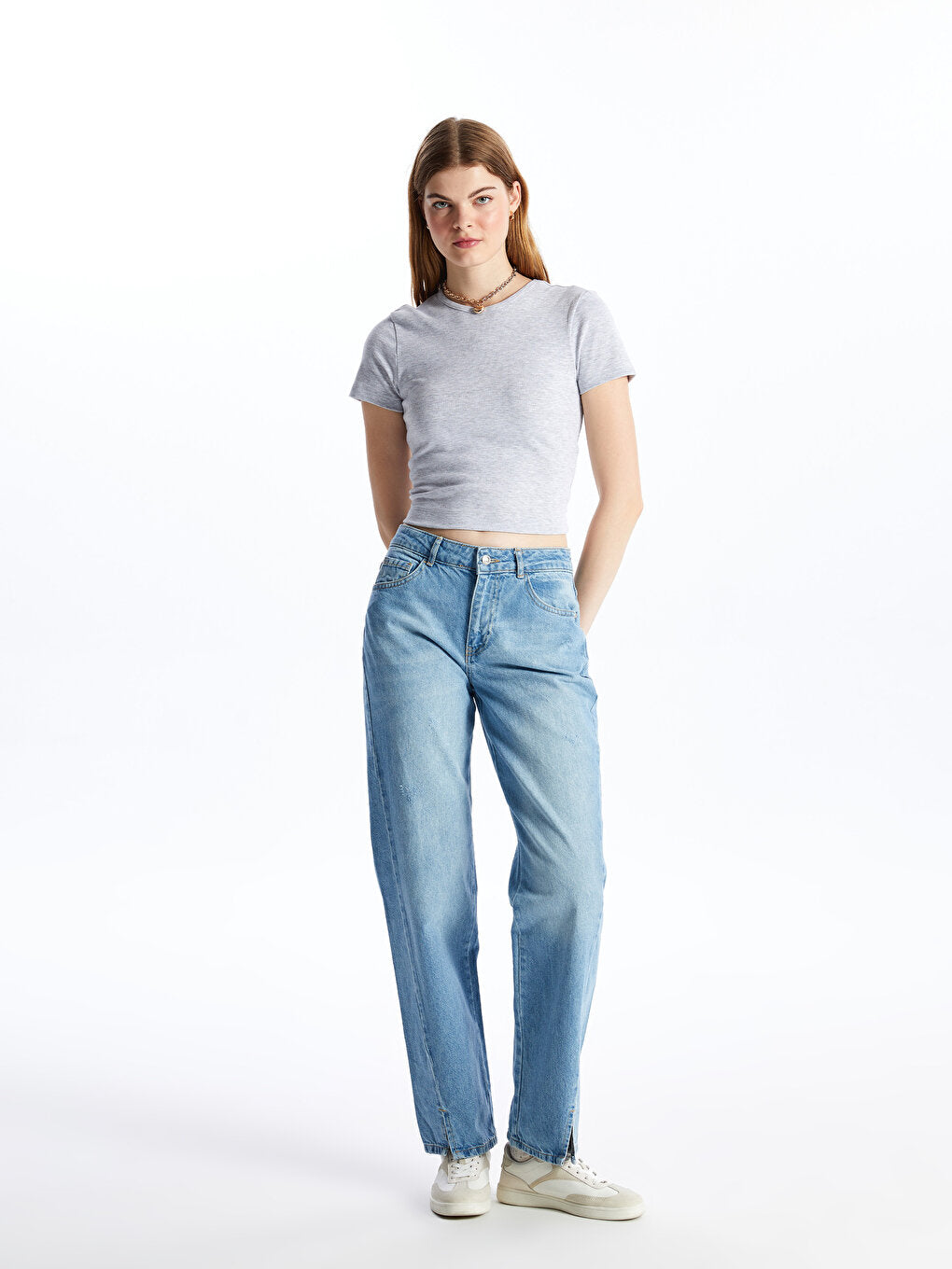 Straight Fit Women's Jean Trousers