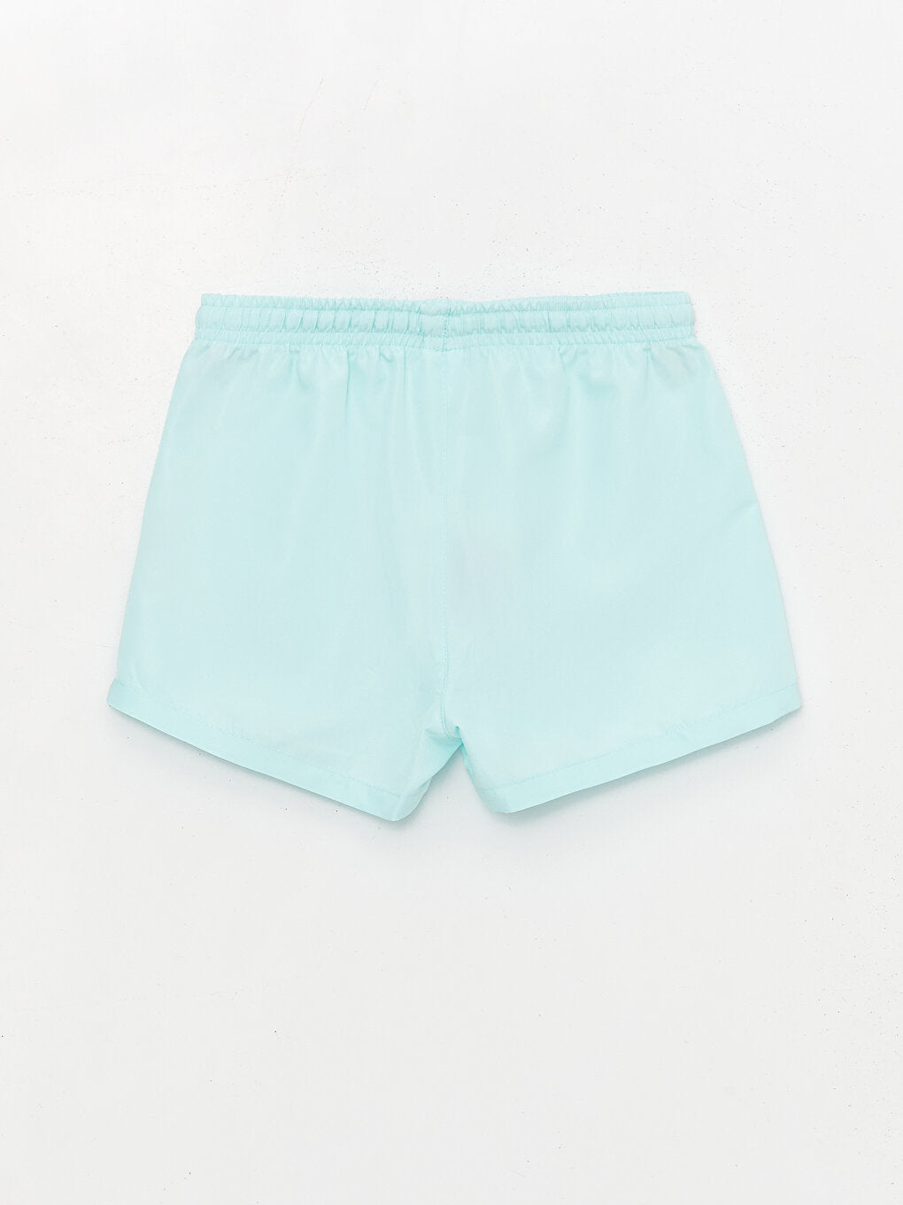 Basic Girls' Swim Shorts with Elastic Waist