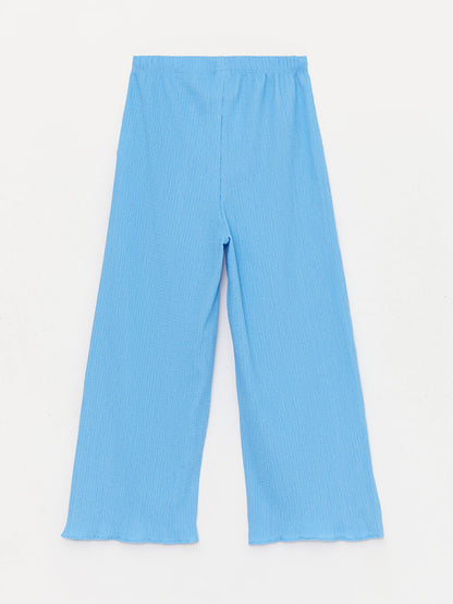 Basic Girl's Trousers with Elastic Waist