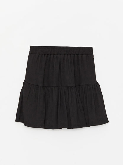 Women's Elastic Waist Straight Flared Skirt