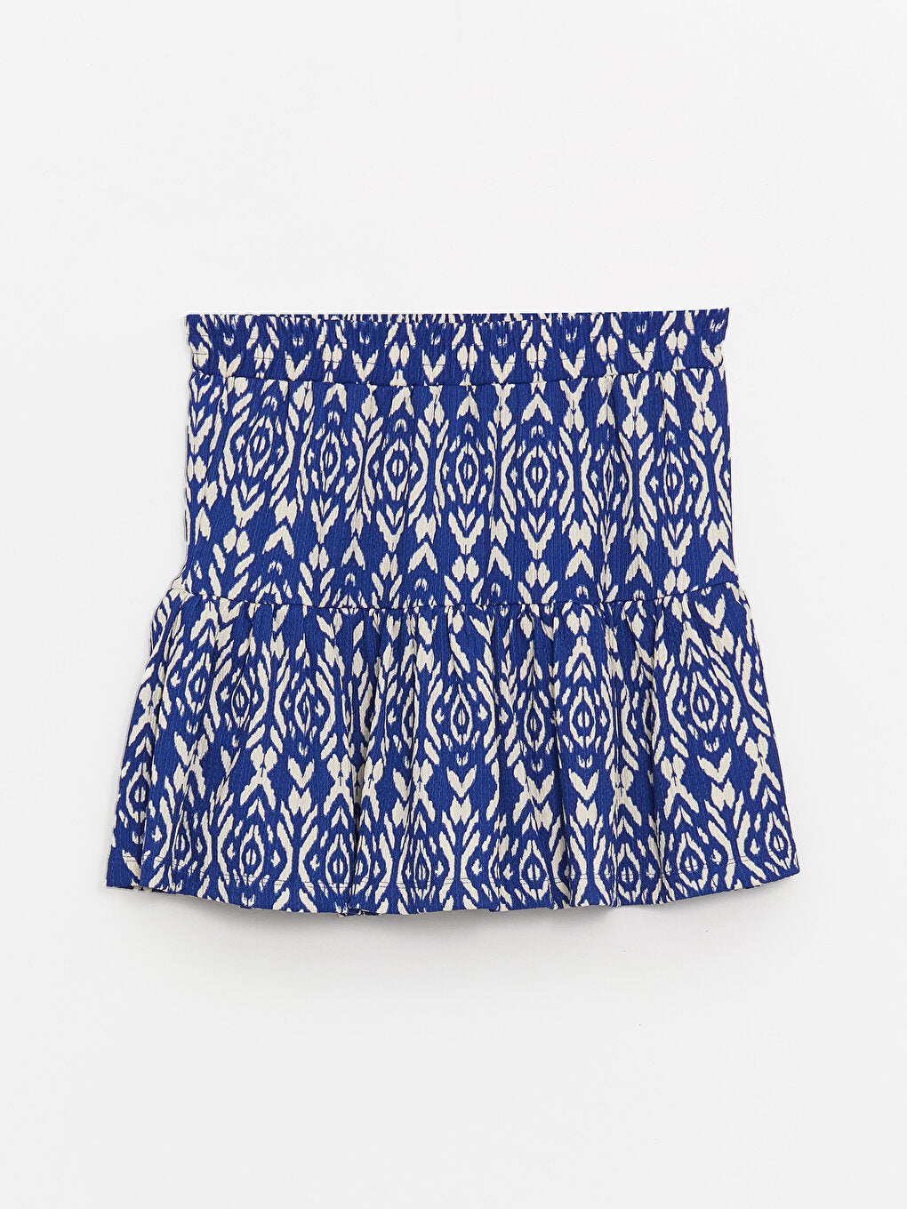 Patterned Women's Skirt with Shorts and Elastic Waist