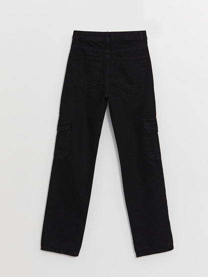 Straight Fit Women's Cargo Jeans