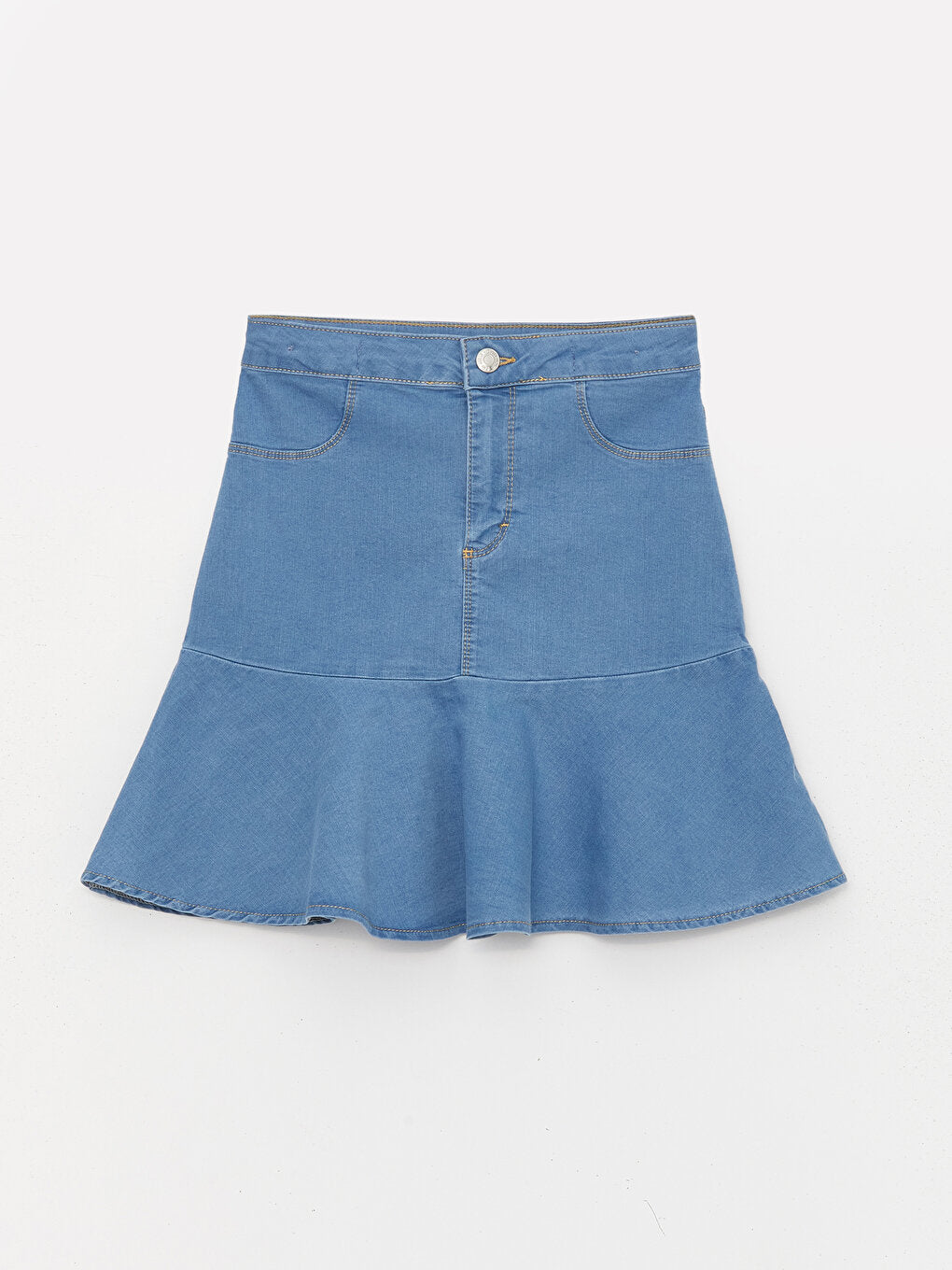 Girls' Jean Skirt with Elastic Waist