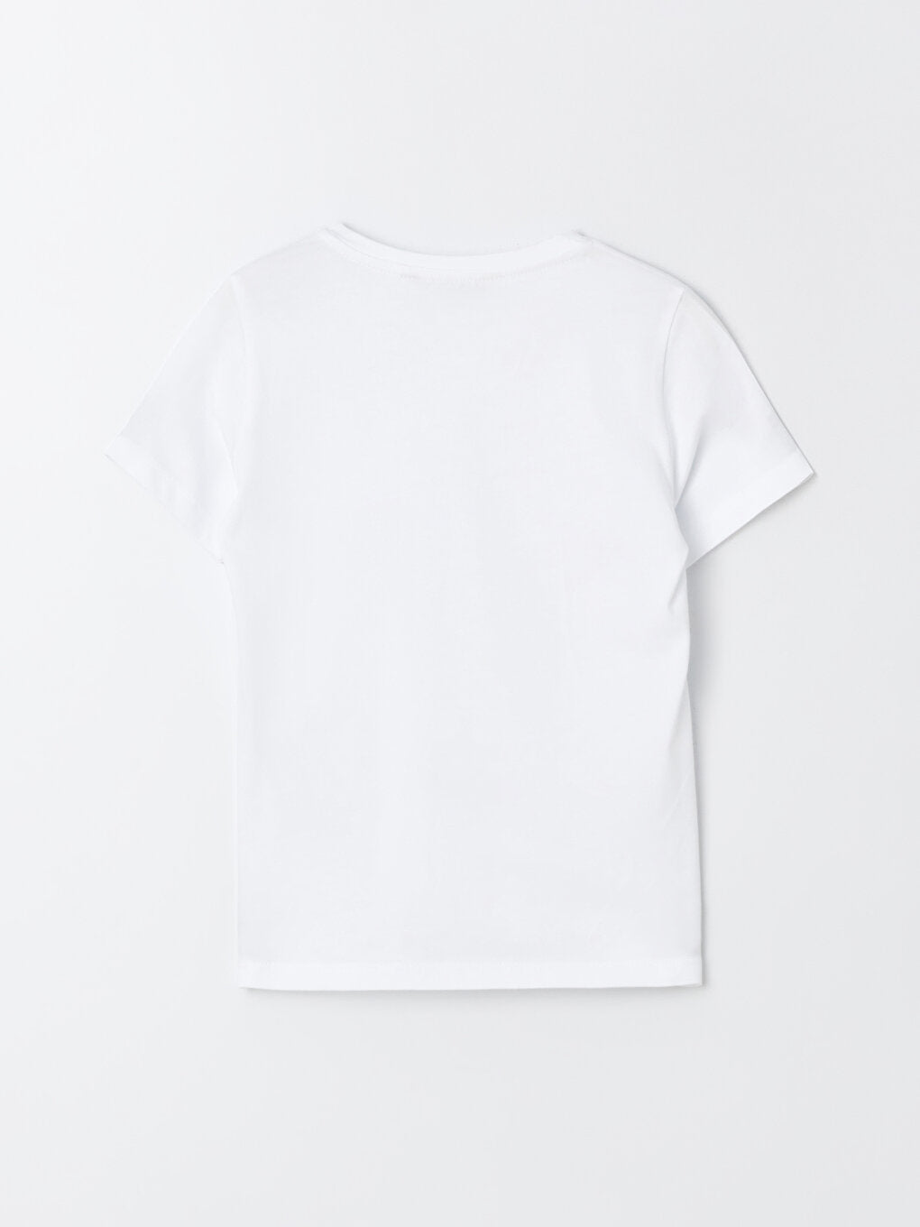 Crew Neck Basic Short Sleeve Girl's T-Shirt