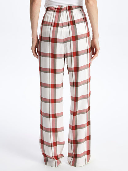 Plaid Women's Pajama Bottoms with Elastic Waist