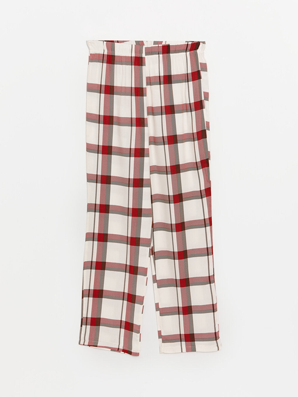 Plaid Women's Pajama Bottoms with Elastic Waist