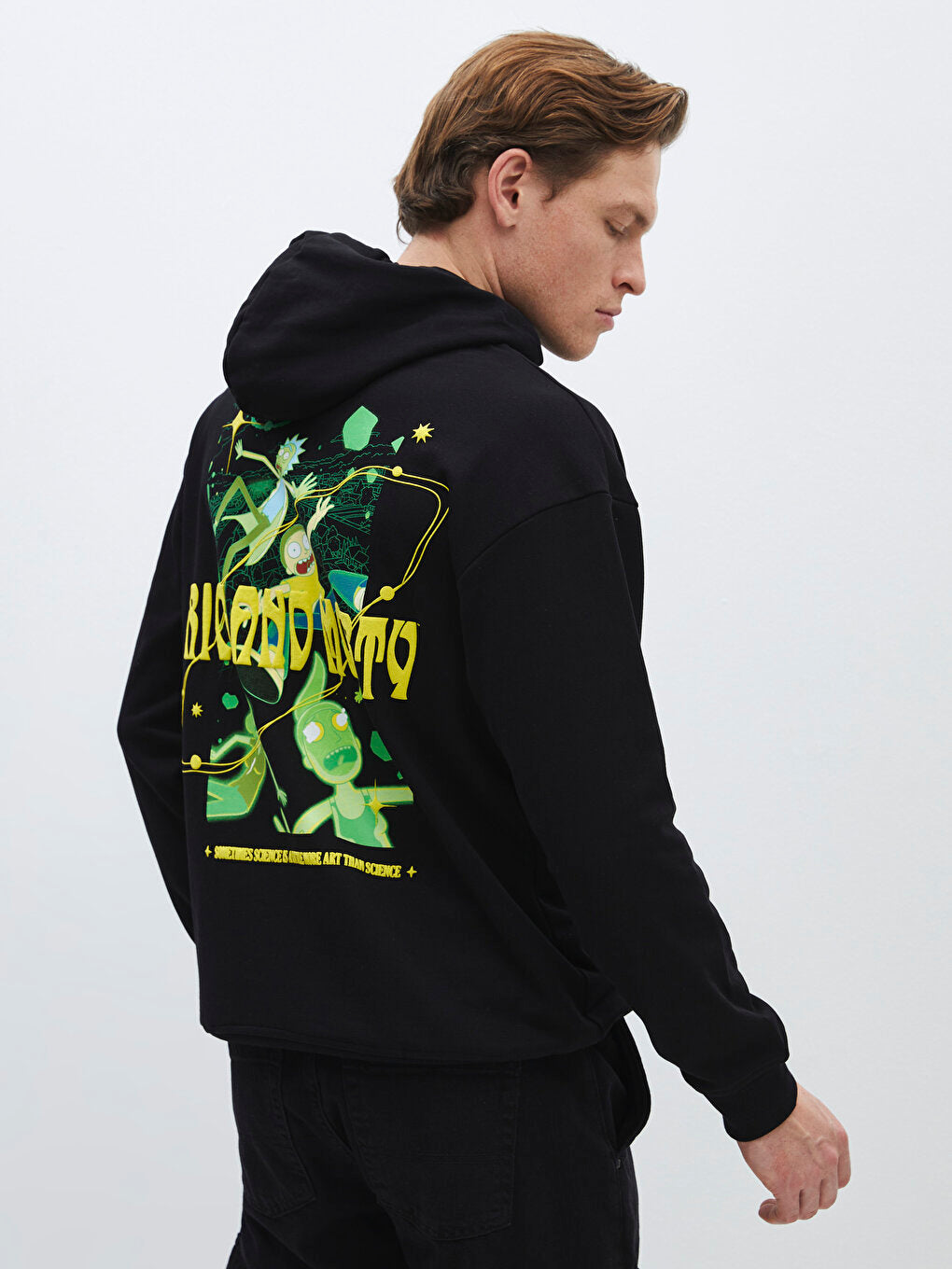 Long Sleeve Rick and Morty Printed Men's Hoodie