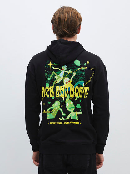 Long Sleeve Rick and Morty Printed Men's Hoodie