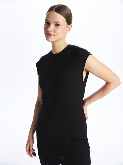 Women's Crew Neck Plain Tunic