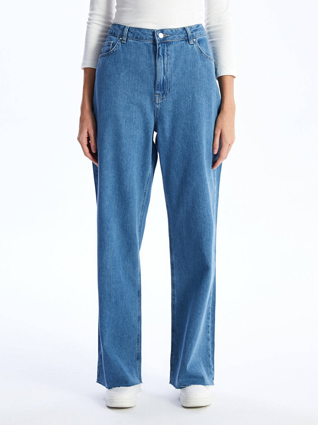 Straight Fit Women's Jean Trousers