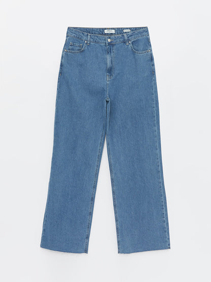 Straight Fit Women's Jean Trousers