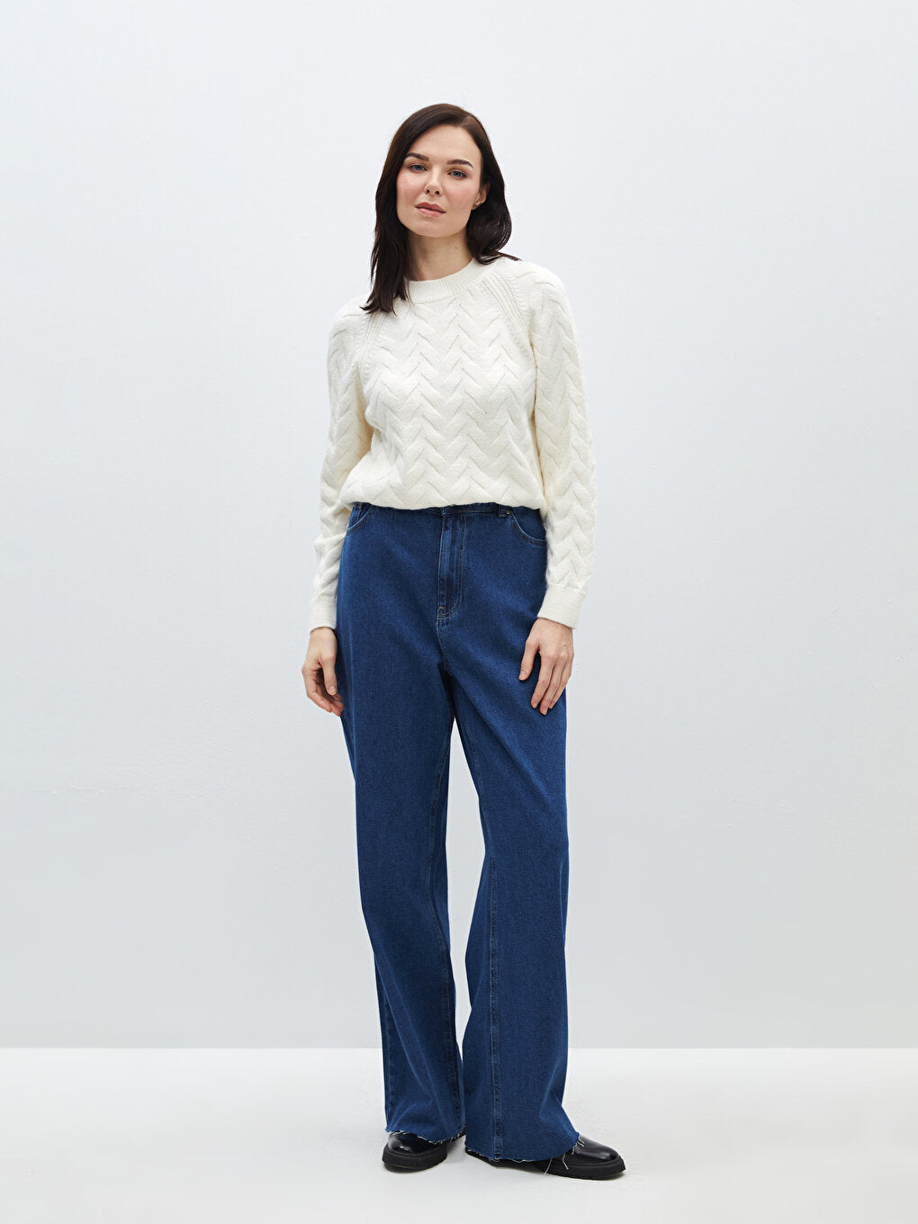 Straight Fit Women's Jean Trousers