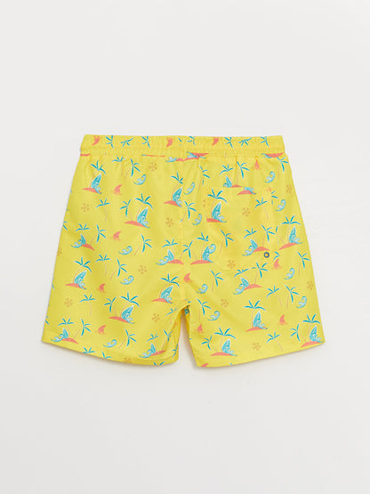 Short Patterned Men's Swim Shorts