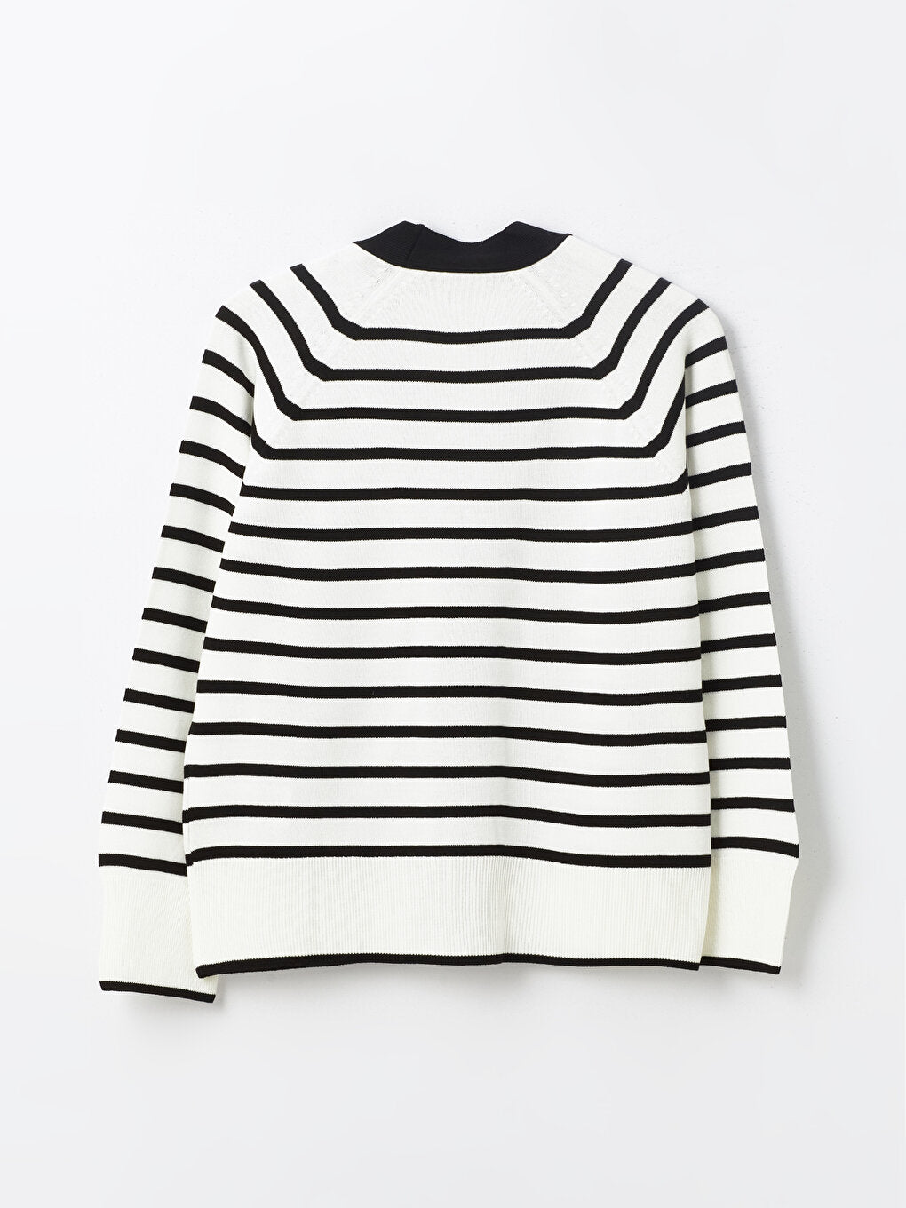 V-Neck Striped Long Sleeve Women's Knitwear Cardigan